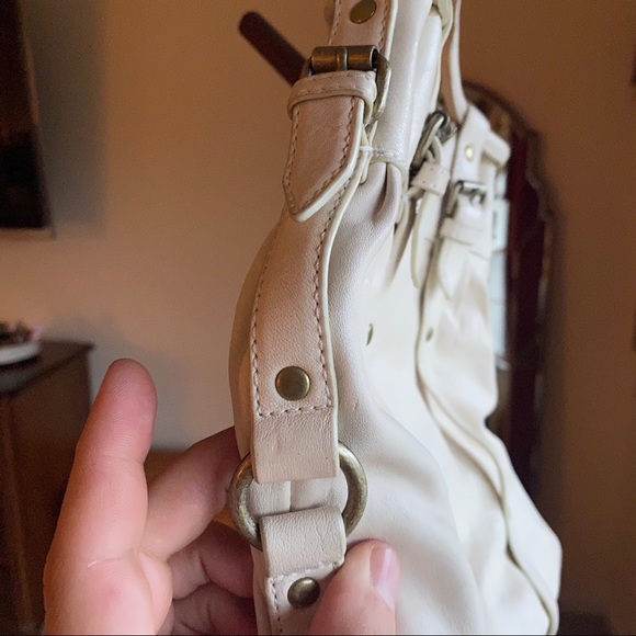 Cynthia Rowley Cream Leather Handbag - Picture 6 of 10